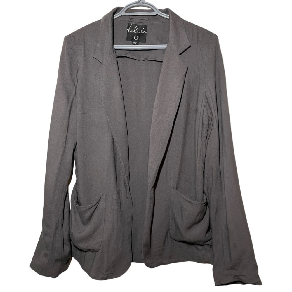 Aritzia Talula Grey Open Front Blazer size 8